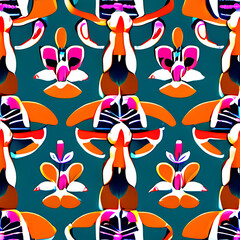 Vintage Bold Floral Pattern Collection