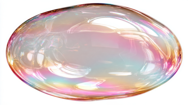 Transparent bubble. Soap bubble isolated on white background PNG. Cut out