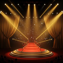 stage with red carpet