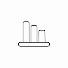 three-bar-graph icon sign vector