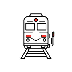 Fototapeta premium A simplified illustration of a train.