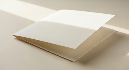 Open Blank Card Mockup with Soft Lighting.