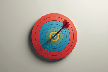 Sleek Modern Target Board with Precision Dart Hit