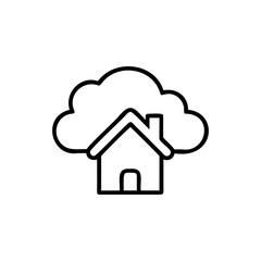 House in cloud icon home symbol