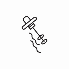 icon vector  manual concrete mixer