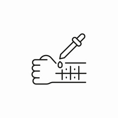 allergy patch test icon sign vector