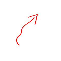 Red arrow pen style