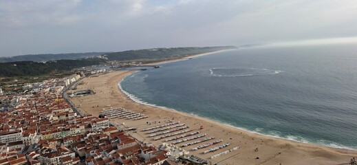 aerial view of Nazaré Portugal