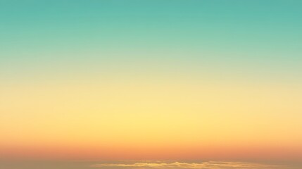 Fototapeta premium Gradient sky teal yellow orange abstract calm sunrise sunset background