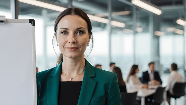 Corporate Trainer Flipchart Portrait