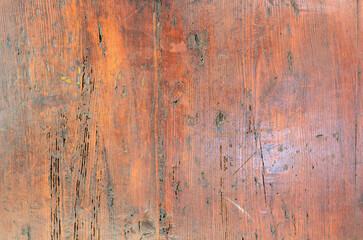 Aged Rustic Wooden Surface with Deep Scratches, Knots, and Natural Wear Texture