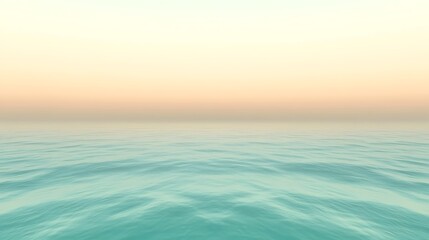 Obraz premium Calm ocean surface reflecting sky with pastel colors at sunset