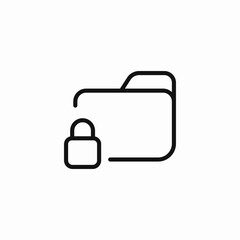 locked folder icon icon sign vector