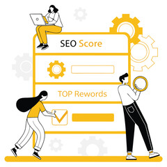 SEO Strategies for E-Commerce Websites – Vector Yellow UI Dashboard Design Adobe Illustrator Artwork