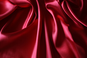 Red silk fabric