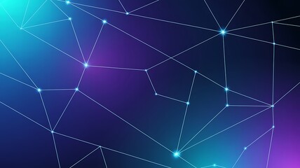 Abstract Network Grid With Blue And Purple Gradient