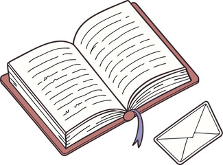 vector illustration of a open book
