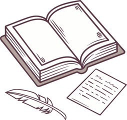 vector illustration of a open book