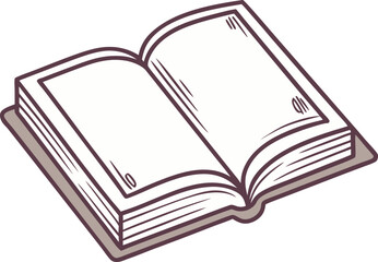 vector illustration of a open book