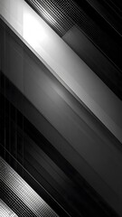 Obraz premium Fondo abstracto en blanco y negro con líneas diagonales metálicas