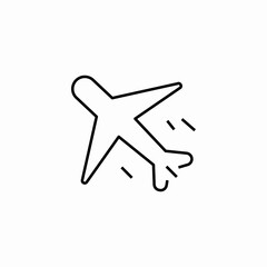 airplane in flight icon sign vector