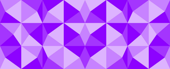 Obraz premium Purple cube-inspired geometric seamless pattern for modern wallpapers, textiles, and digital backgrounds. Repeating purple geometric shapes arranged in a 3D cube illusion. The pattern creates depth.
