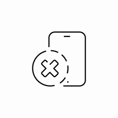 mobile error icon  icon sign vector