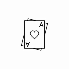 playing cards icon sign vector