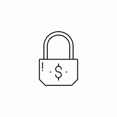 secure financial assets icon sign vector