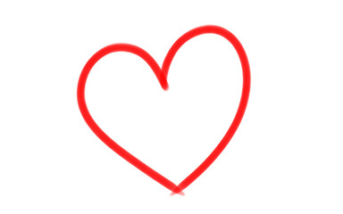 Red heart icon. Hand drawn heart symbol illustration. Hand drawn love symbol. Heart line art doodle drawing. Romantic love shape for valentine, anniversary, marriage