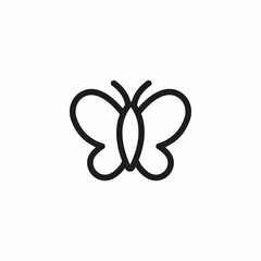 butterfly fly cute icon sign vector
