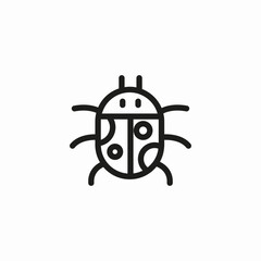 cute ladybug icon sign vector