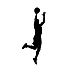 basket ball slum dunk sport silhouette vector design