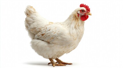 Fototapeta premium Fresh Chicken on Clean White Background for Culinary Projects and Cooking Illustrations