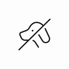 no pet animal icon sign vector