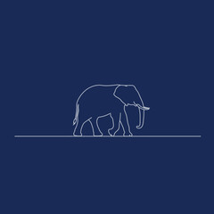 elephant silhouette vector illustration
