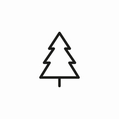 triangle pine tree icon sign vector