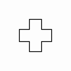 Obraz premium simple medical cross icon sign vector
