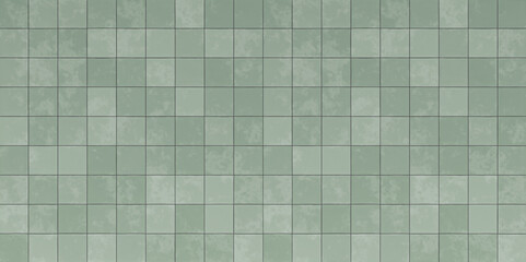 Mint Green Square Ceramic Tile Wall with Subtle Textured Pattern 