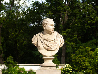 Fototapeta premium Roman emperor statue in the park
