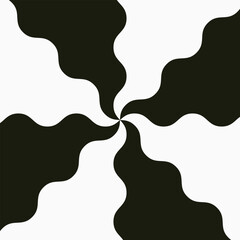 Abstract black and white background vector illustration with sea animal icons and hand-drawn art symbols