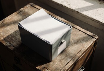 Blank documents neatly stored in a filing cabinet drawer