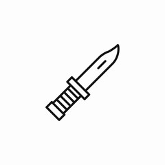 tactical camping knife icon sign vector