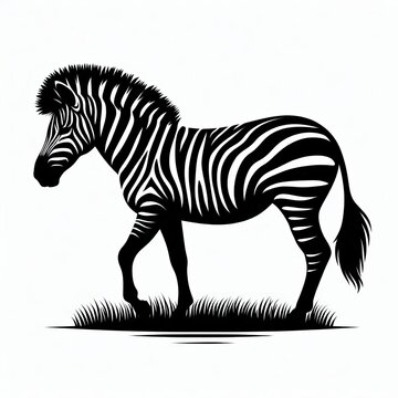 A majestic zebra standing proudly in a field of grass