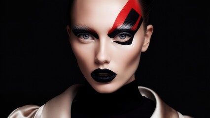 Woman with artistic makeup