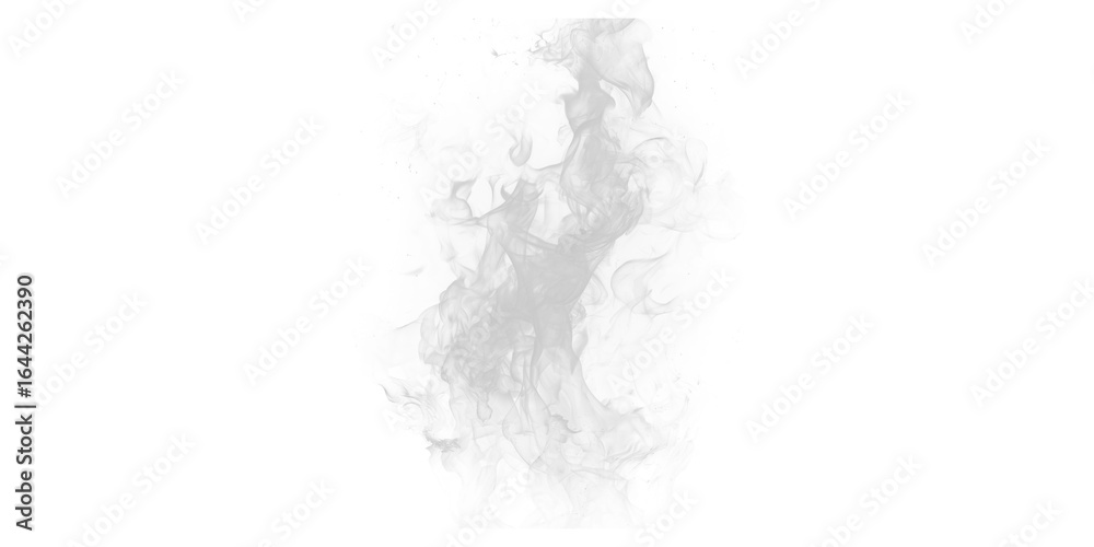 Wall mural an abstract grayscale image featuring a cloud like shape against a solid black background in the cen