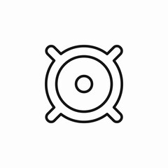 speaker cone symbol icon sign vector