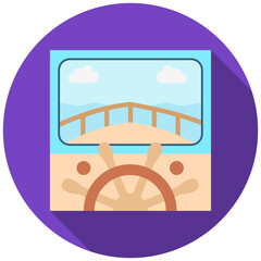 Wheelhouse Icon Relate To Nautical, Sea, Marine, Navy. Use For Modern Concept, Ui, Ux Web And App Development. © arga muria