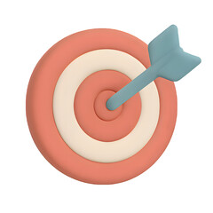 Minimalist 3D Target with Arrow