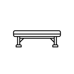 Exercise bench in minimal design with linear outline  
icon  Fitness  Simple Gym and Sport Symbols
